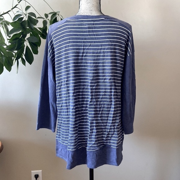 ⭐️2 FOR $20⭐️ Cupio Blue striped long sleeve top - Picture 2 of 5